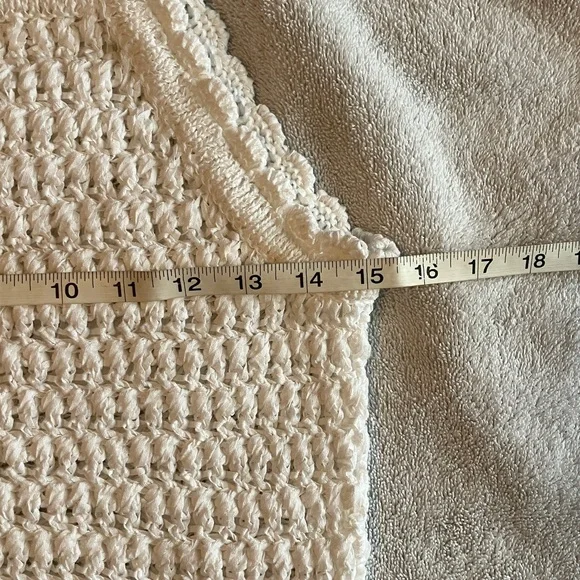 J. Crew White Crochet Ribbed-Hem Tank - Picture 5 of 7